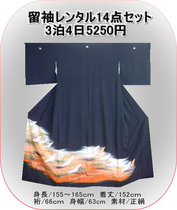 黒留袖高級正絹W5(わけ有)